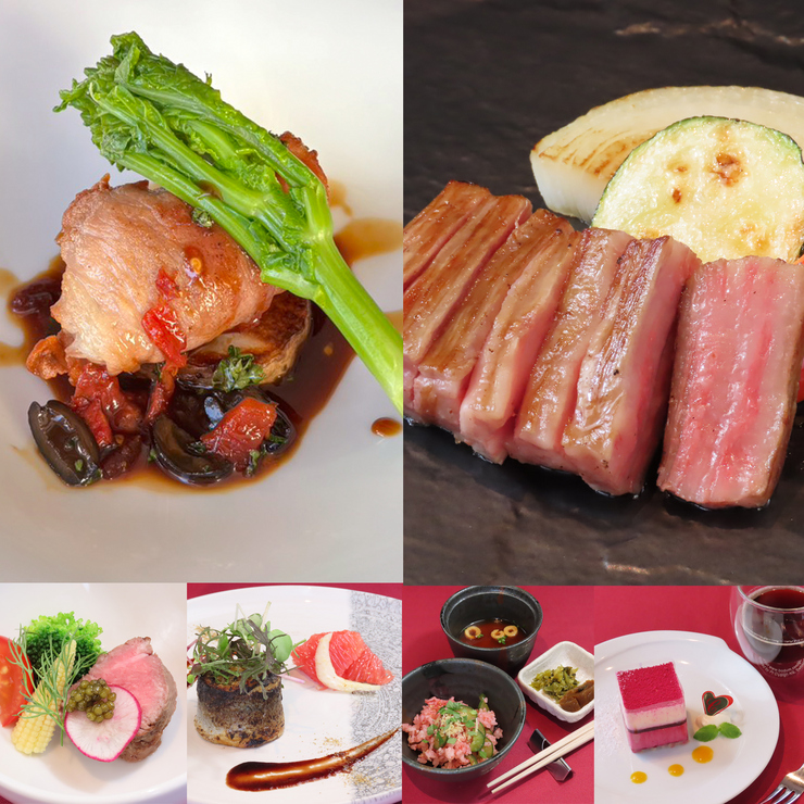 January's recommended steak course: "Monkfish wrapped in prosciutto with sherry vinegar sauce"