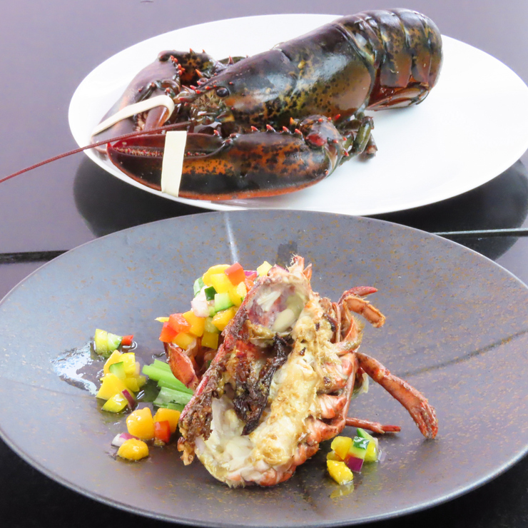 July is Lobster Festival month! Recommended steak course: "Grilled Canadian Lobster with Salsa Sauce"