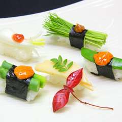 野菜も立派なお寿司に、大将の匠の技が光る逸品
