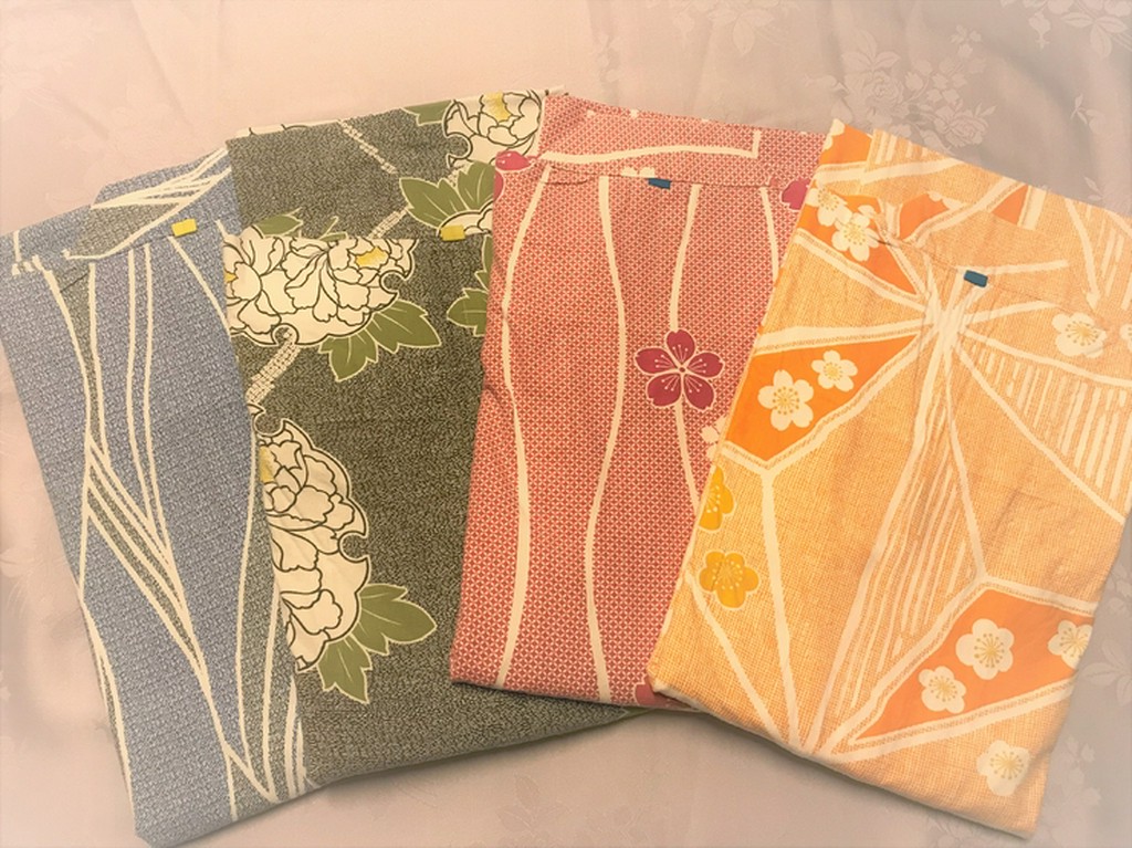 4種類の中から選べる浴衣を着て、いい気分でお食事ができます