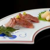 最高ランク和牛のとろける味わい『広島牛にぎり寿司』