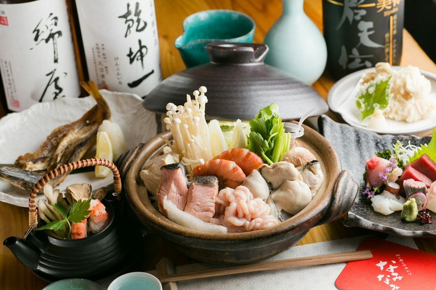 落ち着いた空間で会話も弾む、季節のコース料理を