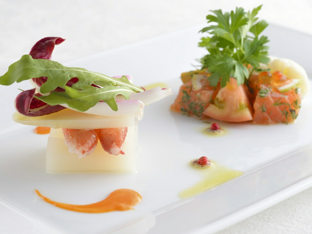 彩りがきれい！　それぞれの食感や風味の違いを楽しめる前菜