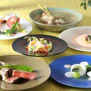 岡山が誇りをもつ食材をふんだんに使用したフルコース
