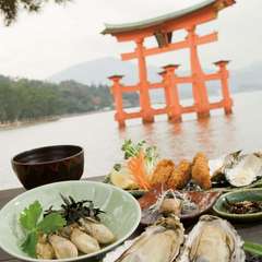 宮島産の新鮮な牡蠣をふんだんに使ったメニュー