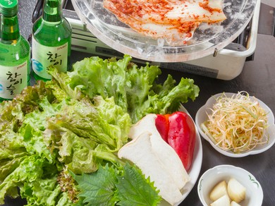 オモニソンで！水晶焼サムギョプサル！