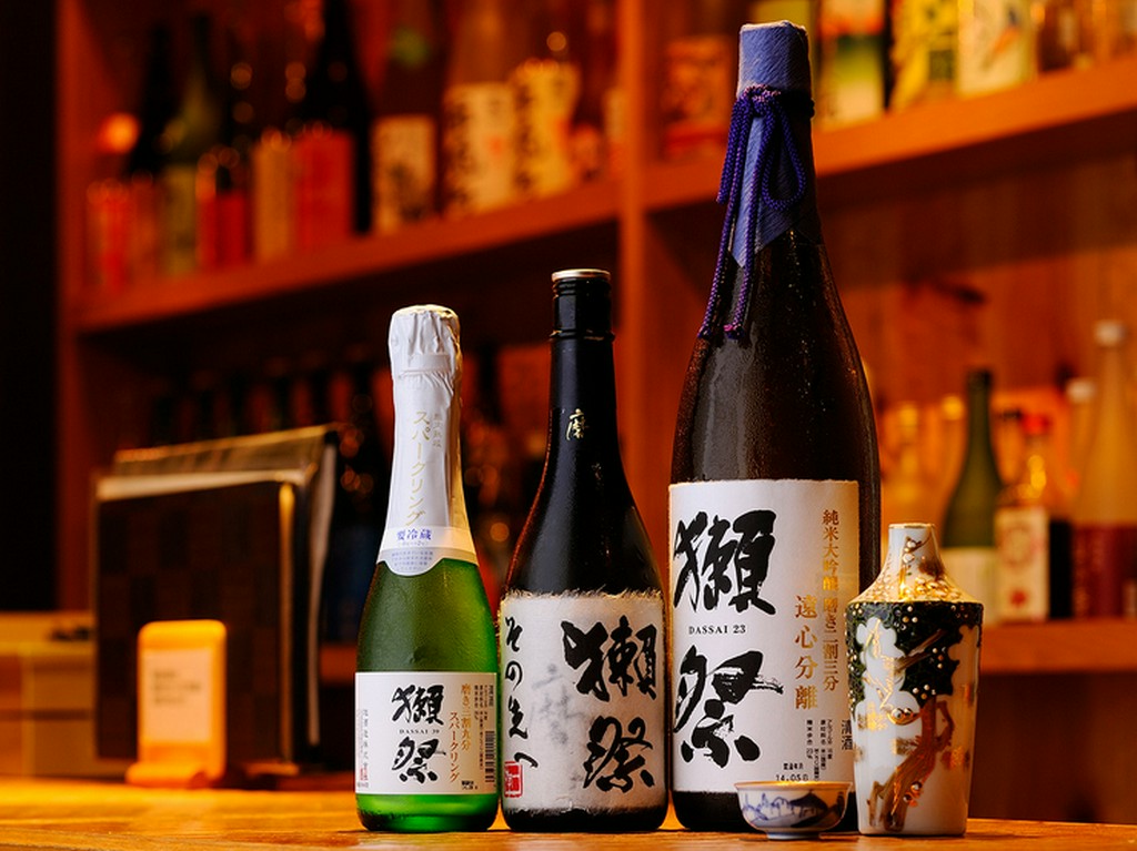 自慢の和酒は量ではなく、質で勝負。「獺祭」は全種揃っています