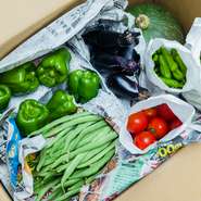 野菜は、千葉の契約農家より直送。何が届くかは分からないそうで、それをどう揚げるか楽しみのひとつです。