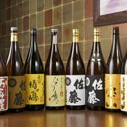 九州を中心に、通好みの焼酎もそろっています