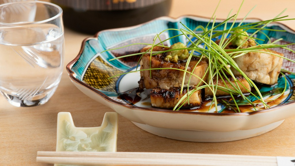 日本酒と共に味わいたい『あん肝　焼き穴子』