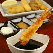 サクサクとした衣にコクのあるソースが絶妙にマッチ。季節の素材の旨みを丸ごと味わえます。