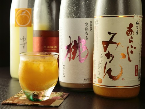 口当たりがやわらか。みかんや桃などの果実酒はカクテル感覚で