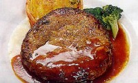 洋食屋さんの定番メニュー。オーブン仕上げの手ごねハンバーグを特製デミグラスソースでどうぞ。