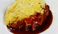 グレビーベースの牛肉ピラフにフワフワとろ～りオムレツ。