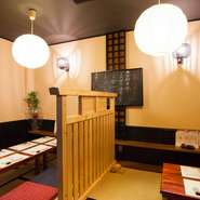 新鮮な旬の食材から、デザートまで各種メニューが取り揃えられています。海鮮を中心とした和風居酒屋【旬魚旬彩　わや】でごゆっくりとお食事をお楽しみいただけます。