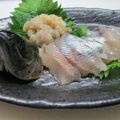 活　ニジマス刺身＆なめろう