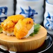 一番人気！　食べごたえのある一皿『生うに富士山盛り』