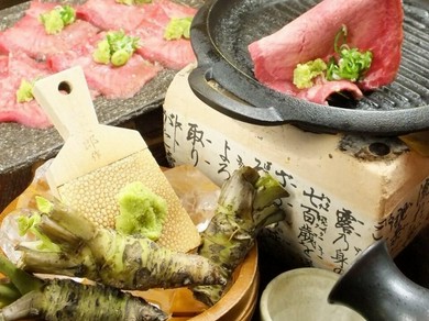 【和さびや】名物『霜降り牛タンわさび焼き』