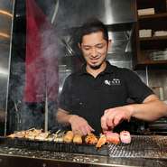 じっくりと焼き上げた「串焼き」は、備長炭で焼くことでふっくらジューシーに。余分な脂が落ち、旨みだけが凝縮。料理人の技と経験が生み出す絶妙な焼き加減で、お肉や魚をさらに美味しくいただけます。