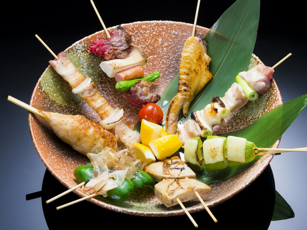 2名様より承ります。　前日までの要予約。
迷ったらコレ!串焼きのたつみの定番コースです。