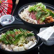 2名様から承ります。　前日までの要予約。
ボリューム満点!!博多名物もつ鍋！