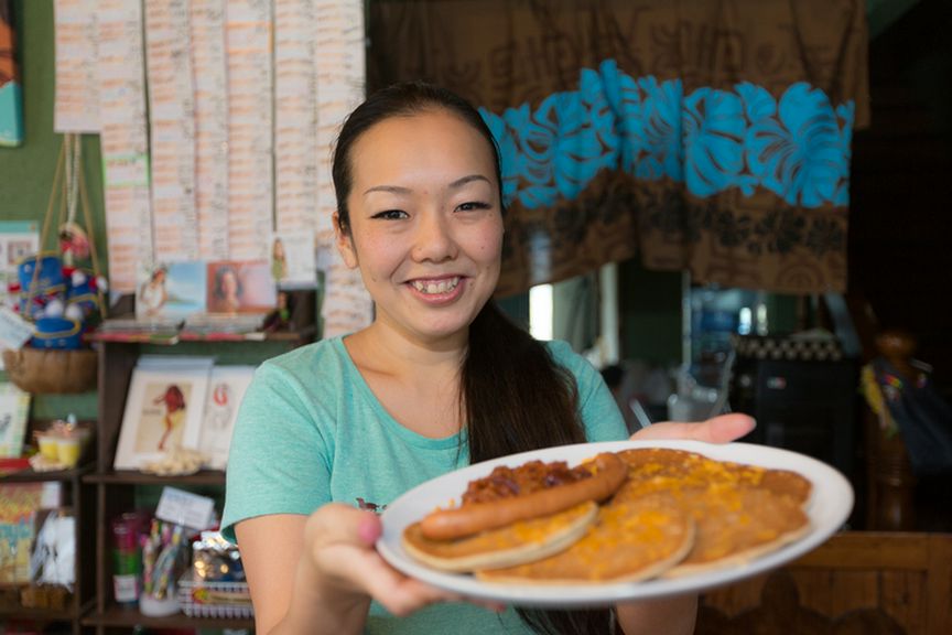 専用の銅板で、オーダー後1枚ずつ丁寧に焼くパンケーキは絶品