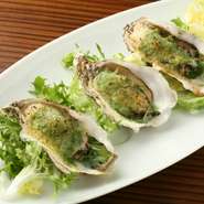 牡蠣のガーリックバター焼き