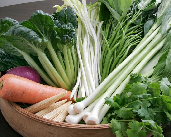 野菜豊富で、油っぽくない、さっぱりした中国料理