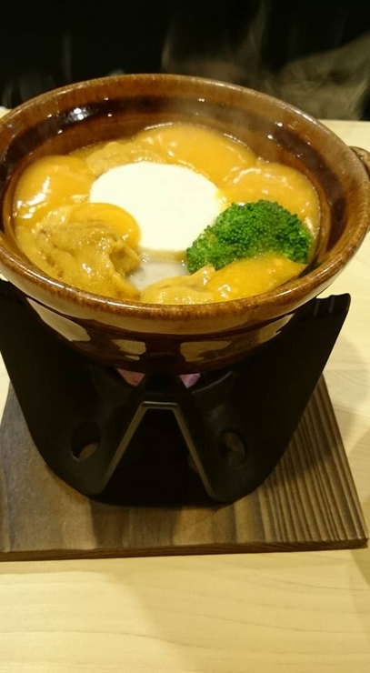 うに小鍋（特別コースより）