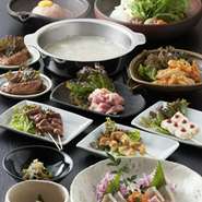 『水炊き』も『串焼き』も楽しめる、博多水炊き会席「雅」