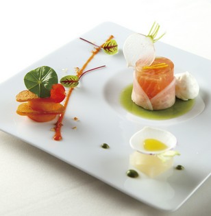 ギンヒカリのマリネと酒スパークリングのクリスタルジュレ