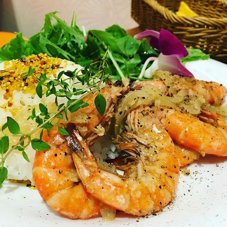 香ばしい『ガーリックシュリンプ』 GARLIC SHRIMPS