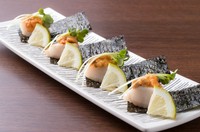 ホタテウニのせ磯辺焼き
