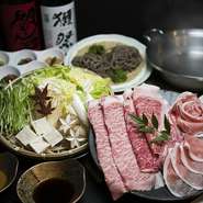 宮崎牛・鹿児島黒豚・瀬戸もみじ豚・日本を代表する上質なブランド肉をご堪能下さいませ♪　※表示価格は税抜価格です。