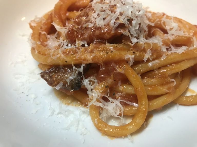 ローマ伝統パスタ ブカティーニアマトリチャーナ（70g）