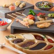 串の内容は、季節によって食材が変わり、行く度に新しい味わいに出会えます。