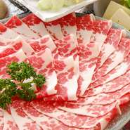 桜肉、鍋野菜、薬味