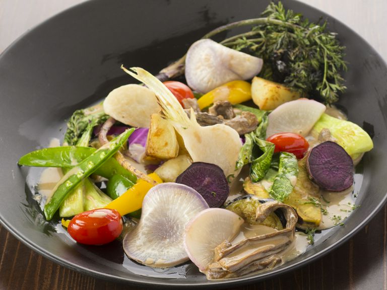 新鮮野菜 『焼き野菜のポルチーニクリームソース』