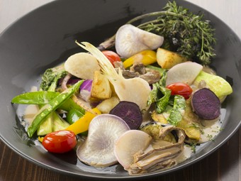 新鮮野菜　『焼き野菜のポルチーニクリームソース』
