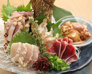 比内地鶏の炙り盛り合わせ 五種