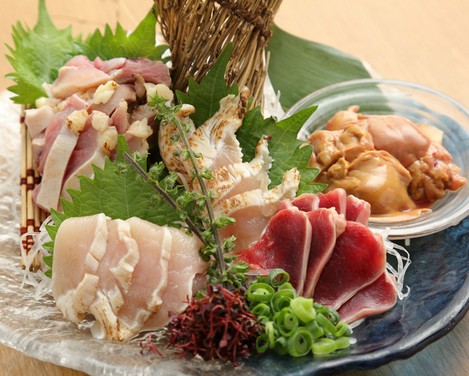 比内地鶏の炙り盛り合わせ 五種