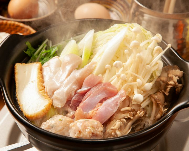 こだわり出汁の比内地鶏水炊き