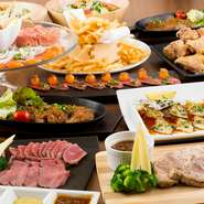 テーブルのレイアウト自由自在。お料理もお打ち合わせ可能ですので、自分たちに合った宴会が創れます。