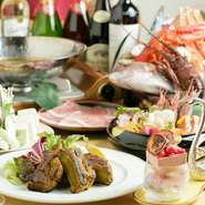 食材を厳選してこれまでの経験をいかしてつくる料理がおもてなし