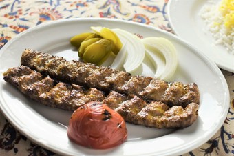 クビデカバブ＋ライス（牛肉とラム肉のミンチ）