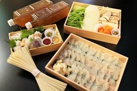 先附
瀬戸内産　鱧鍋　赤石特製出汁(おろし玉葱入り)
〆の稲庭うどん
シャーベット
※3日前までにご予約お願いします。