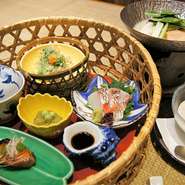 前菜/造り/焼物/合肴/小鍋/飯物/果物
※写真はイメージです