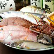 季節や天候によって仕入れることができる活魚や野菜は変わります。一番美味しい素材を厳選して提供します。