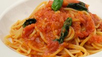 フレッシュトマトとモッツァレラのスパゲッティ