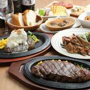ステーキではその部位（サーロイン、ビブロース、ヒレ）によって、産地を変えたりしてより良い肉質の物を使っています。どの料理を注文しても美味しく食べていただけます。